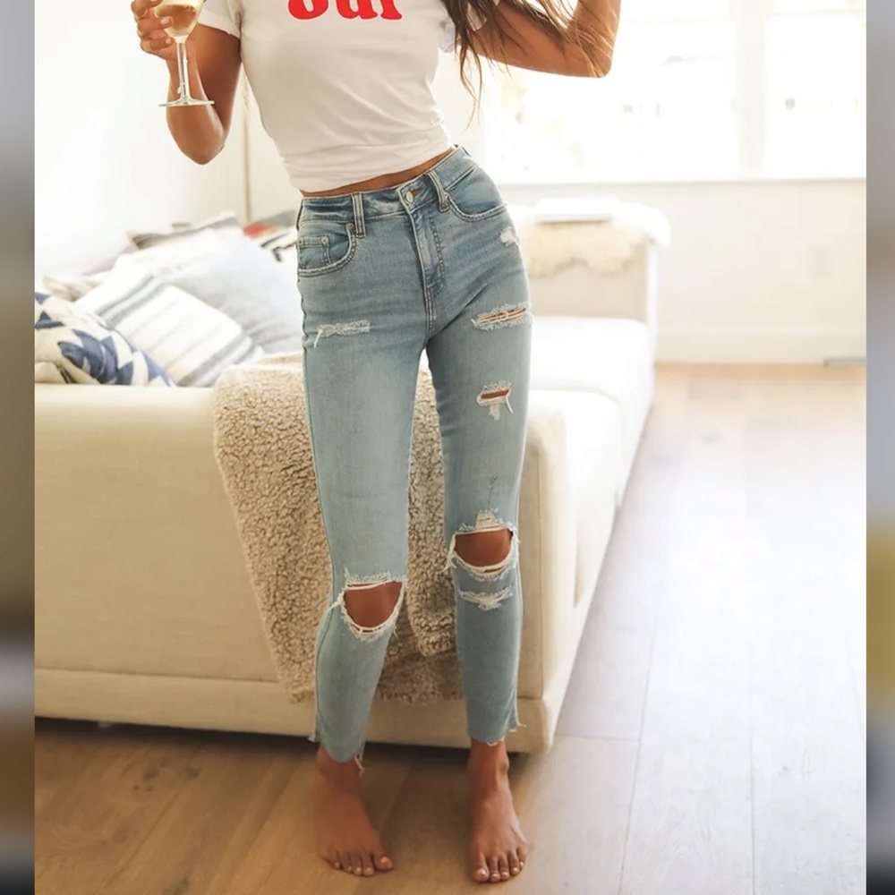 Daze Moneymaker Distressed High Rise Skinny Jeans | Size 29